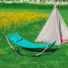 SoBuy Dondolo da Giardino Lettino Prendisole per Bambini, Blu,con poggiatesta,KMB04-B