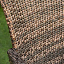 Set Tavolo con 6 Sedie da Giardino in Rattan Marrone
