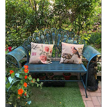 Sedile per Sedia da Giardino in Ferro Battuto Rustico in Metallo in Ferro Battuto per Esterni Design in Piuma di Pavone