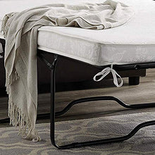 Pouf Ottomano Divano Letto Singolo Cassapanca Poggiapiedi Contenitore Struttura Legno e Ecopelle Sgabello Panca