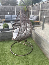 Uova ruggine appeso uovo sedia altalena terrazza Giardino,Brown