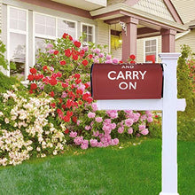 Cover magnetica per cassetta delle poste, con scritta "Keep Calm And Carry On", colore: rosso scuro