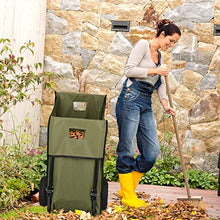 Relaxdays Carrello da Giardino, Maxi Trolley con Sacco, 2 Ruote ad Aria, Pieghevole, 160 l, Verde