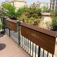 SFSGH Tavolo Pieghevole da Esterno con ringhiera da Balcone, Tavolo Pieghevole da Parete, Tavolo da Balcone Regolabile (Colore: caffè, 8 Misure)