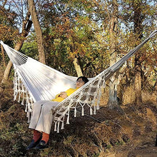 Amaca Amaca In Puro Cotone Macrame 2 Persone Altalena Da Giardino Sedia Sospesa Da Esterno Nuovo Con Borsa Da Viaggio