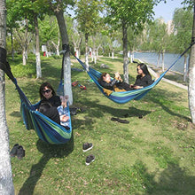 Yardwe Amaca Altalena Amaca da Esterno Amaca di Tela Multifunzionale Amaca per Campeggio Campeggio 260 x 80 cm (Blu)