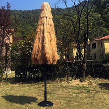 FWZJ 8.8Ft Hula Ombrello di Paglia Ombrellone da Spiaggia Stile Hawaiano 8 Costole, Colore Naturale （Senza Base）