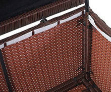 Mendler Baule Contenitore da Esterno HWC-D88 polyrattan ~ Premium 320l Marrone