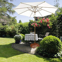 Relaxdays Base per Ombrellone, da Riempire con Acqua o Sabbia, per Aste D 25-32mm, Supporto in Plastica,43x43 cm,Marrone