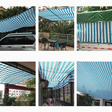 shade net XXS Rete per Terrazza Isolante per Esterni Resistente alla Corrosione Strisce Blu E Bianche Terrazza/Balcone/Auto/Tetto/Rivestimento in Polietilene 2 * 2M