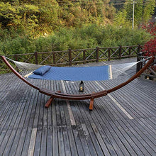 WMYATING Amaca con Cuscino, Letto Appeso Portatile Swing, Hammock Garden Outdoor Camping Patio Yard, Blu Scuro - Carico 550 libbre Lazy Sedia