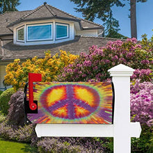 Chic Tie Dye segno della pace colorato Arcobaleno arte cassetta delle lettere copre magnetico giardino giardino giardino decorazione casa dimensioni standard 53,3 cm x 45,7 cm