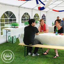 TOOLPORT Tendone per Feste e Eventi 4x4 m Gazebo Matrimonio - Bianco - Molte Misure - Premium Bianco-Verde