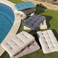 Edenjardi Cuscino con schienale piccolo per pallet, dimensioni: 40 x 60 x 16 cm, colore: beige, idrorepellente.