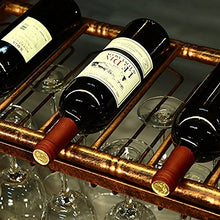 GJSN Portabici per Vino, Crisante Porta in Vetro Appeso Dimensioni: 60/80 / 100X30Cm,Bronzo,100 Cm.