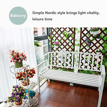 Litty Sedie da Giardino in Metallo, Minimalismo Nordico Mobili da Giardino in Ghisa, Panche Bianche Rinforzo Spesso Esterno E Impermeabile per Interni Ed Esterni