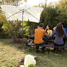 Relaxdays Base per Ombrellone, per Aste da 38-50 mm, Resistente alle Intemperie, Giardino & Balcone, Ø 49,5 cm, Marrone