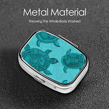Scatola quadrata per pillole medicinali Beach House Sea Turtle Fashion Organizer per pillole da viaggio per integratori di vitamine
