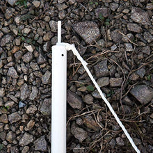 Outsunny Set Palo per Tenda a Vela con Picchetti di Fissaggio e Corda Φ25mm × 3m Bianco