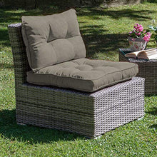 Beautissu Cuscino per Esterno Outdoor - Resistente all'Acqua- Comodo Schienale - 60x40x12 cm - per mobili Rattan e Giardino - Grigio Chiaro