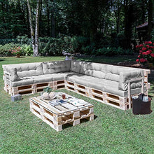Beautissu Set da 2 Cuscini Mini per spalliera di Divano in Pallet Eco Elements 60x40x10-20cm per bancali - Grigio Chiaro