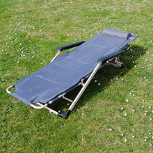 AMANKA Sedia Reclinabile con Materassino e Cuscino - 178cm Lettino da Giardino Sedia da Sole Grigio