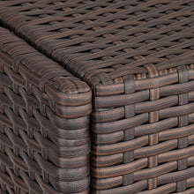 TecTake LETTINO POLY RATTAN ARREDO ESTERNO GIARDINO SDRAIO PRENDISOLE DIVANO SEDIA MARRONE - disponibile in diversi colori - (Marrone/Nero)