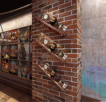 Classico Wine Rack Solid semplice legno Wallmounted e Moderna Grana del legno è chiaro, fermo e stabile, non deformati, durevole, e largamente usato.8 bottiglie di vino rosso e 8 Coppe può essere coll