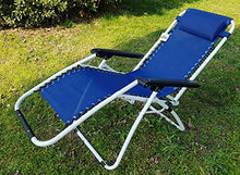 Dimaplast2000 Relax Greek Sdraio Reclinabile Pieghevole, Blu, 90x66x110 cm