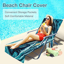 Sdfsa - Coprisedia da spiaggia per chaise longue con tasche laterali per piscina, sdraio, prendisole, vacanza