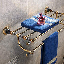 LCSD Portasciugamani in Ottone Dorato con Set di Accessori per Il Bagno in Bagno