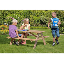 Tavolo + 2 panchine in uno - picnic per bambini - legno larice non trattato di Gartenpirat®