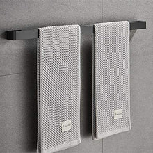 Sikiwind - Portasciugamani da parete in acciaio inox, con 1 braccio, 50 cm, colore: Nero