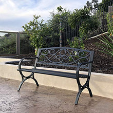 Schienale Ghisa Leisure Park Bench Presidenza del Patio (Color : Black)