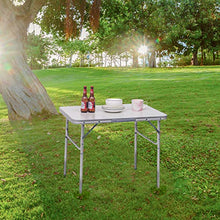 WOLTU CPT8131ws Tavolo da Campeggio Picnic Giardino Pieghevole Portatile Altezza Regolabile in MDF