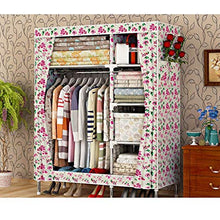 JFFFFWI Armadio Pieghevole in Tessuto Oxford con Struttura in Acciaio Inossidabile Semplice Armadio 130 * 45 * 170 (Colore: D)