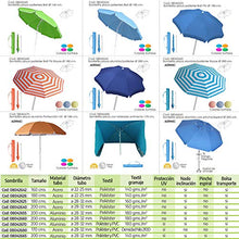 PAPILLON 8042680 - Ombrellone da spiaggia con laterali anti vento, 170 x 170 cm