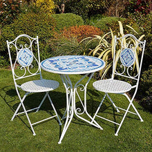 Arontime - Set da tavolo da bistrot con tavolo da 60 cm, con 2 sedie pieghevoli, mobili da giardino