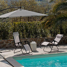Sdraio da Giardino Sdraio Pieghevole Sedia Sdraio Zero Gravity Bianco 165x65x113 cm