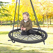 WJY Altalena per Bambini, Sedia Rotonda Dell'Oscillazione El Nido del Altalena da Giardino per Bambini, capacità 400libbre, per Esterno (Φ100cm)