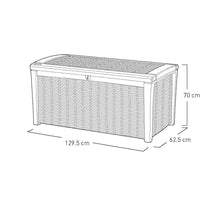 Keter Baule Borneo Marrone 416 Lt In Resina Cm 129.5X70X62.5 H