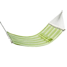 Outsunny Amaca Letto Matrimoniale Portatile per Due Persone con 3 Cuscini Giardino Tessuto Cotone 2.84×1.4m